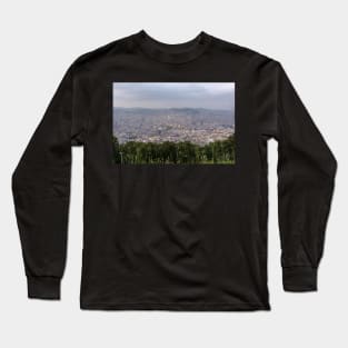 View to Barcelona city from the Montjuic hil Long Sleeve T-Shirt